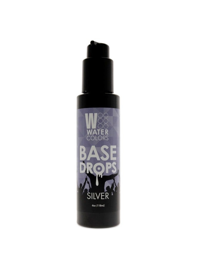 Base Drops Waterbased Formula With Nanopigments For Ultimate Versatility In Fashion Color Maintenance Silver 4 Oz