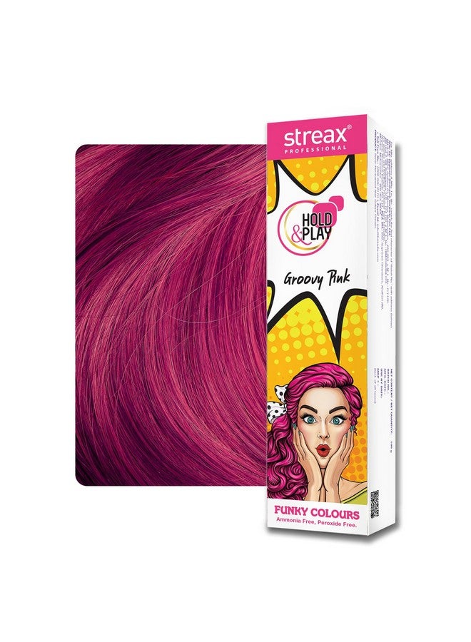 Hold And Play Funky Colours Hair Color 100G Groovry Pink