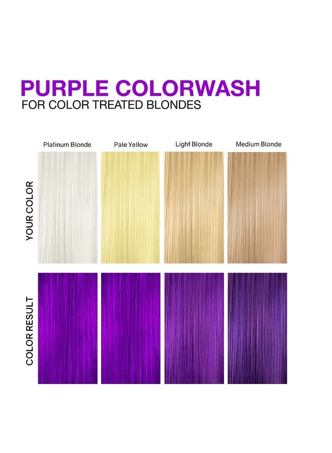 Viral Purple Colorwash Color Depositing Shampoo With Bondfix Bond Rebuilder Semi Permanent Hair Colour Glaze Vegan Hair Dye Maintains And Refreshes Bold Purple Color