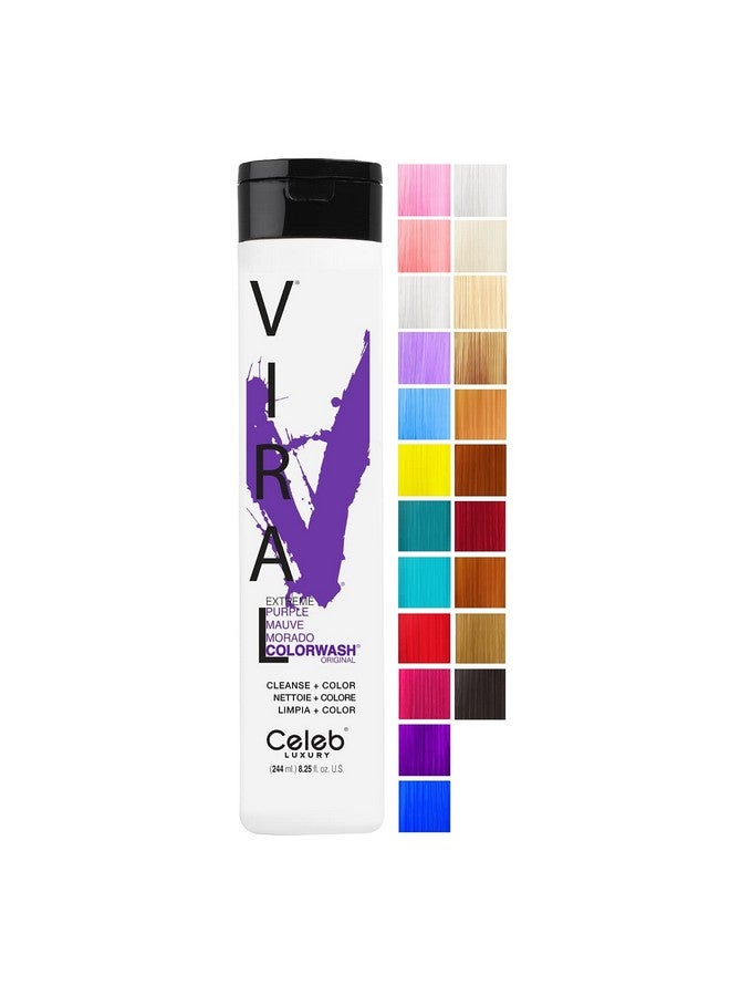 Viral Purple Colorwash Color Depositing Shampoo With Bondfix Bond Rebuilder Semi Permanent Hair Colour Glaze Vegan Hair Dye Maintains And Refreshes Bold Purple Color