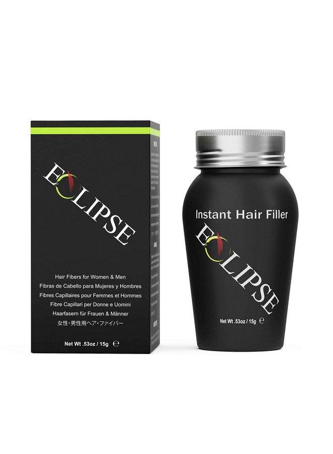 Eclipse Hair Fibers Dark Brown For Thinning Hair For Women & Men To Conceal Hair Loss In 15 Seconds 100% Undetectable Hair Building Fibers 15G