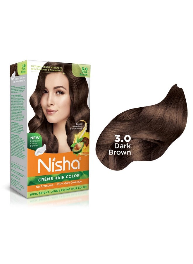 Ammonia Free Creme Hair Color 3 Dark Brown Hair Color For Women And Men Hair Color Dark Brown Hair Color Long Lasting Semi Permanent Hair Color Pack Of 2 …