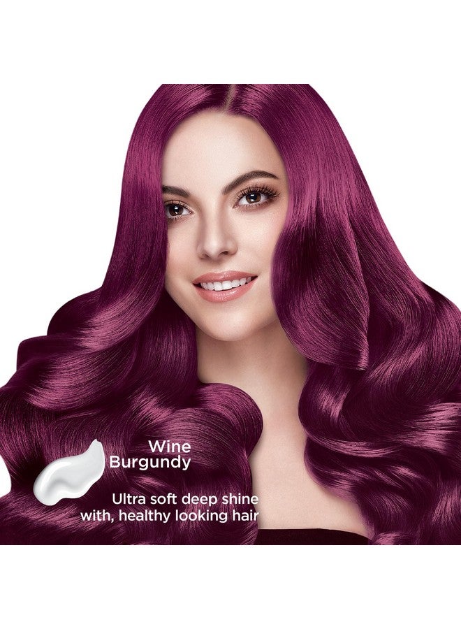 Cream Hair Color Rich Bright Long Lasting Hair Colouring For Ultra Soft Deep Shine 100% Grey Coverage Conditioning With Natural Herbs Ultra Blonde And Wine Burgundy (Pack Of 2) …