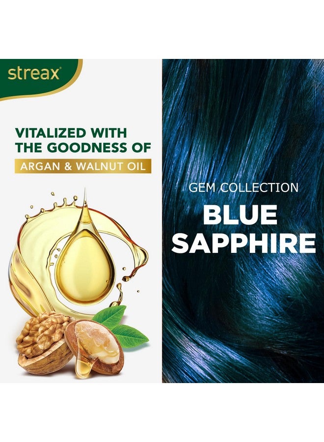 Ultralights Hair Colour Highlight Kit|Blue Hair Colourgem Collectionblue Sapphirepack Of 2 I Enriched Walnut & Argan Oil I Hair Colour For Women|Richvibranteasy To Usediy Application