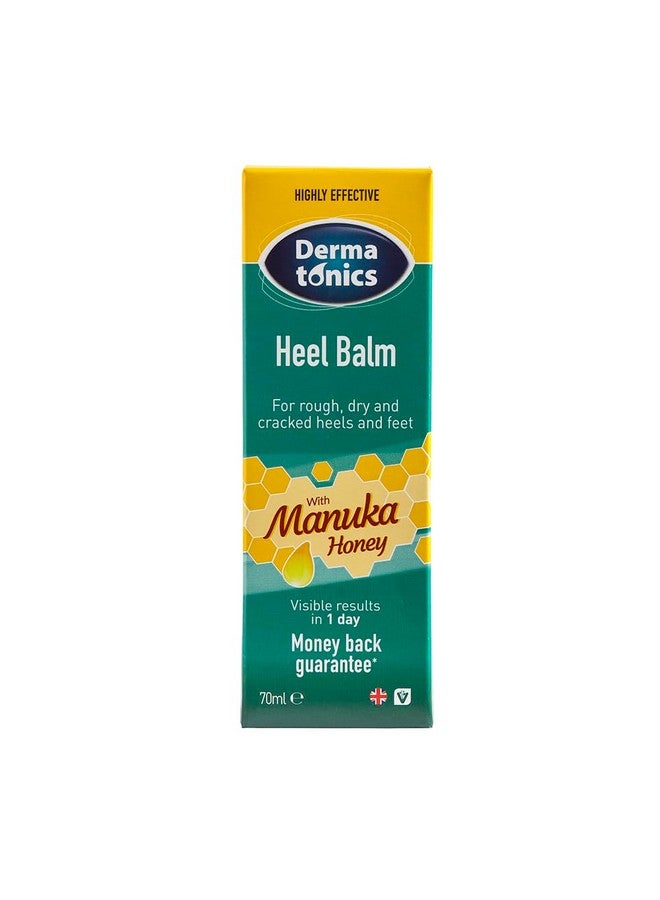 Manuka Honey Heel And Elbow Cream Moisturizing & Exfoliating Care For Dry Cracked Heels And Feet Softening Callus Remover Hydrating Foot Balm For Smooth Healthy Skin 2.46 Oz Tube