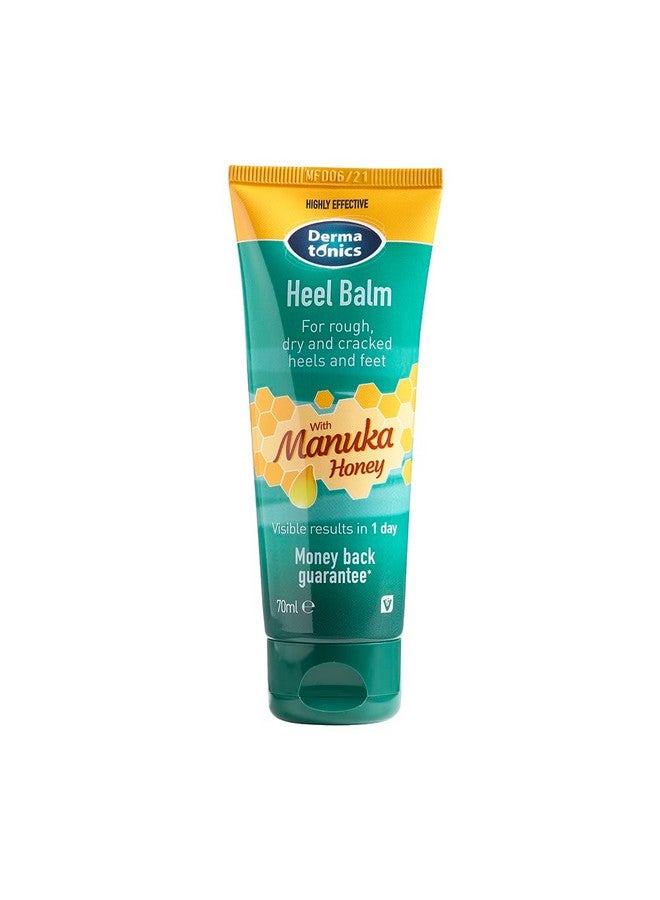 Manuka Honey Heel And Elbow Cream Moisturizing & Exfoliating Care For Dry Cracked Heels And Feet Softening Callus Remover Hydrating Foot Balm For Smooth Healthy Skin 2.46 Oz Tube