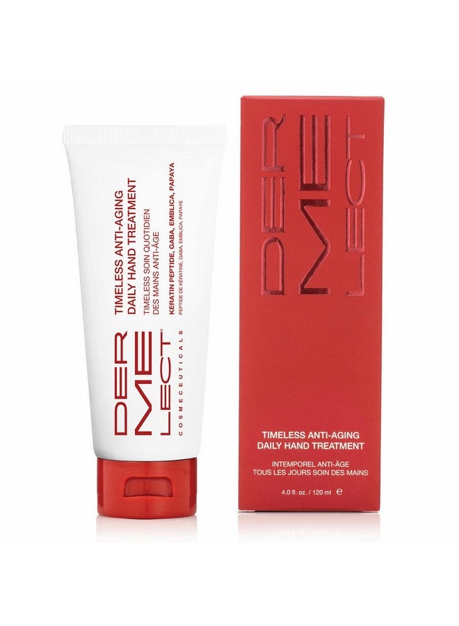 Timeless Antiaging Daily Hand Treatment For Hands Anti Aging Cream With Peptides Hyaluronic Acid Hydrating & Brightening Treatment For Dry Hands Dark Spots Over Washed Hands 4.0 Oz