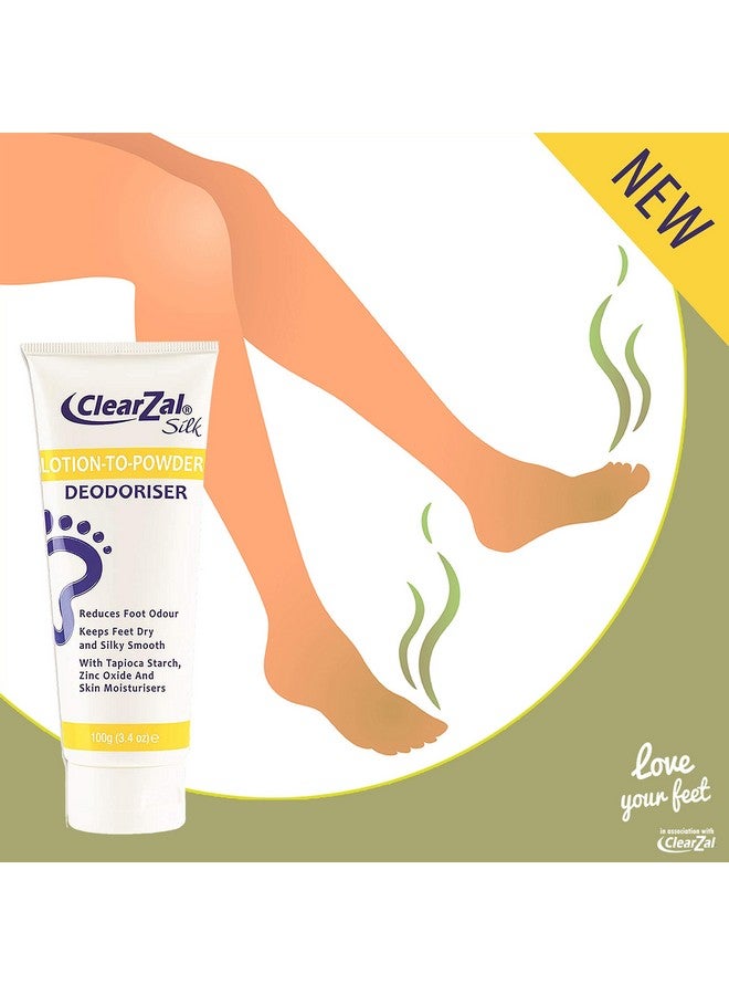 Lotion To Powder Deodorizing And Odor Eliminating Foot Cream That Goes On As A Cream And Dries To Powder Leaves Feet Dry And Silky Smooth 3.4 Ounce Tube