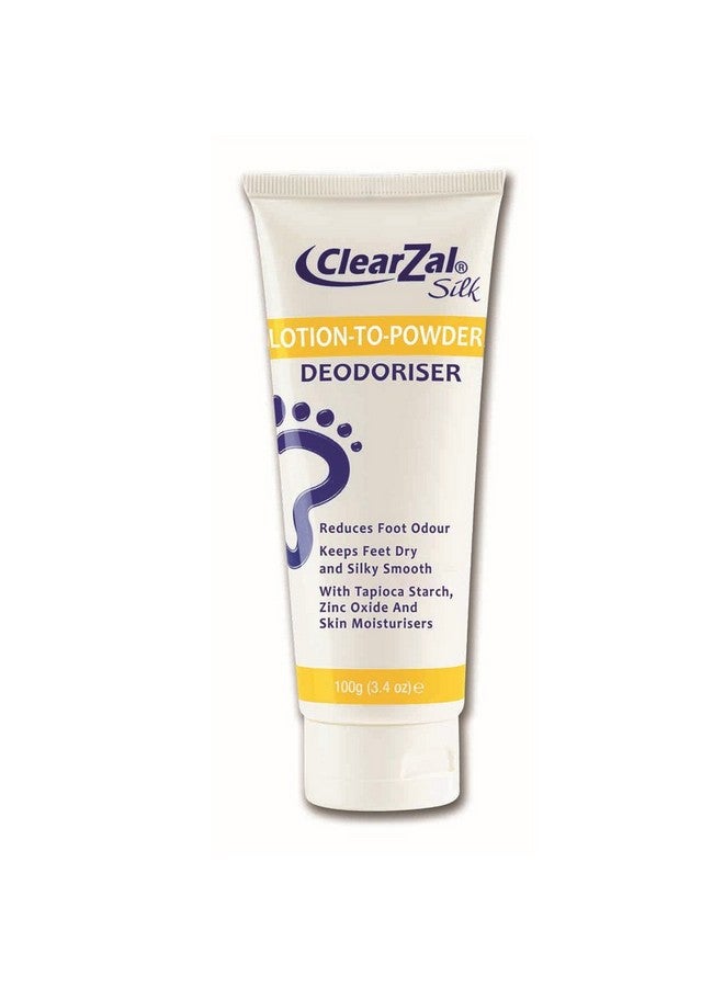 Lotion To Powder Deodorizing And Odor Eliminating Foot Cream That Goes On As A Cream And Dries To Powder Leaves Feet Dry And Silky Smooth 3.4 Ounce Tube