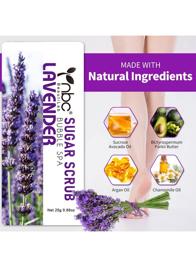 Foot Exfoliating Scrub Sugar Scrub Dead Skin Remover For Feet Individually Packaged Foot Scrub Smooths Hydrates Detoxifies Tired And Dry Cracked Feet 16 Packs Per Box Lavender