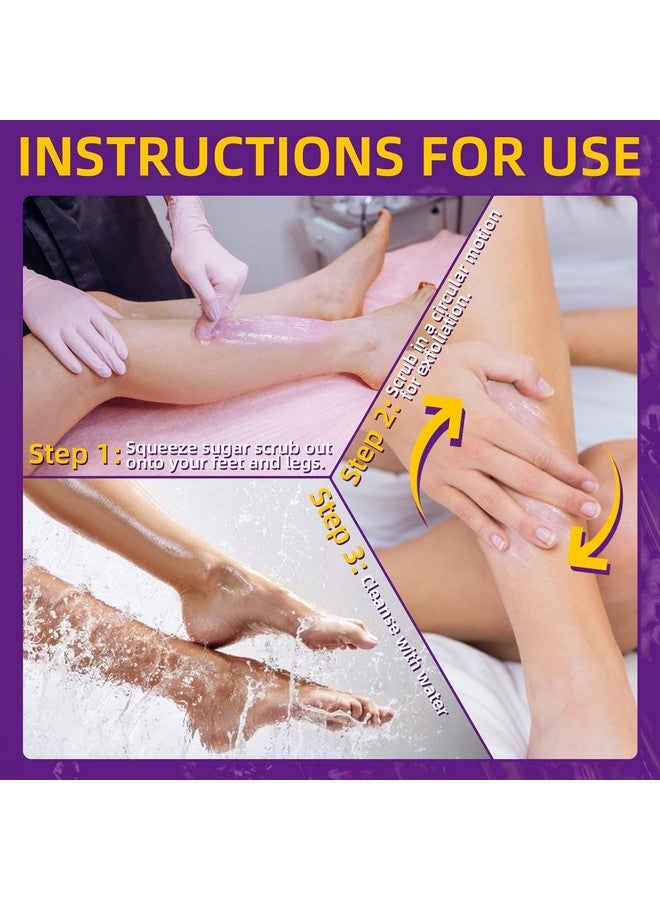 Foot Exfoliating Scrub Sugar Scrub Dead Skin Remover For Feet Individually Packaged Foot Scrub Smooths Hydrates Detoxifies Tired And Dry Cracked Feet 16 Packs Per Box Lavender