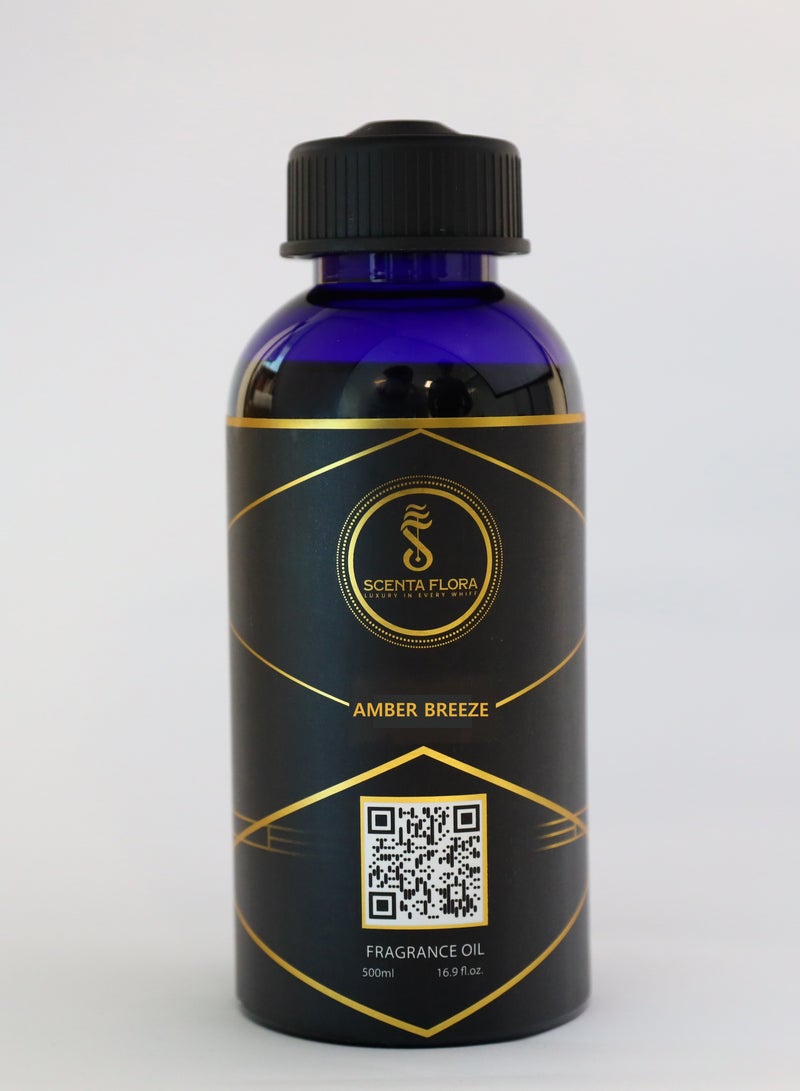 Amber Breeze - Fragrance Oil for Scent Diffusers - Aromatherapy - Soothing, Healing and Relaxing Scent (500 ml)