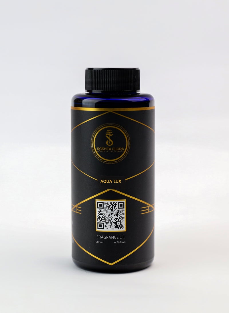 Aqua Lux Fragrance Oil for Scent Diffusers -Aromatherapy - Soothing, Healing and Relaxing scent (200 ml)