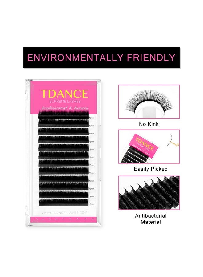 Premium D Curl 9Mm Semi Permanent Individual Eyelash Extensions 0.03Mm Thickness False Mink Silk Volume Lashes Extensions Professional Salon Use(D,0.03,9Mm)