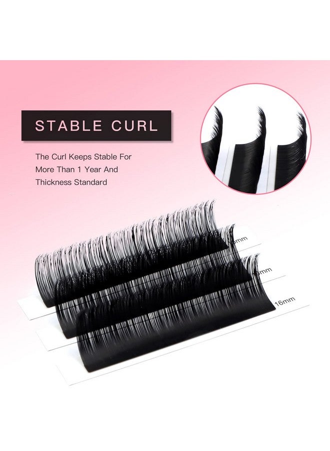 Premium D Curl 9Mm Semi Permanent Individual Eyelash Extensions 0.03Mm Thickness False Mink Silk Volume Lashes Extensions Professional Salon Use(D,0.03,9Mm)