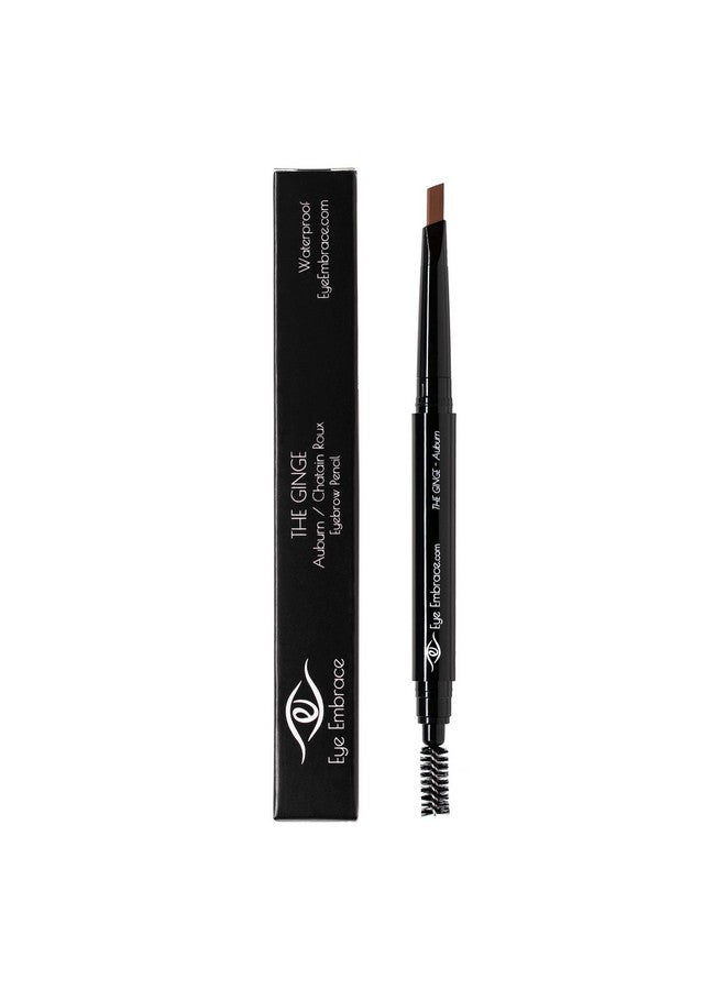 The Ginge: Auburn Red Eyebrow Pencil Waterproof, Doubleended Automatic Angled Tip & Spoolie Brush, Crueltyfree