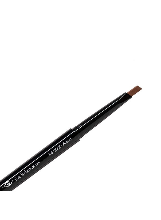 The Ginge: Auburn Red Eyebrow Pencil Waterproof, Doubleended Automatic Angled Tip & Spoolie Brush, Crueltyfree