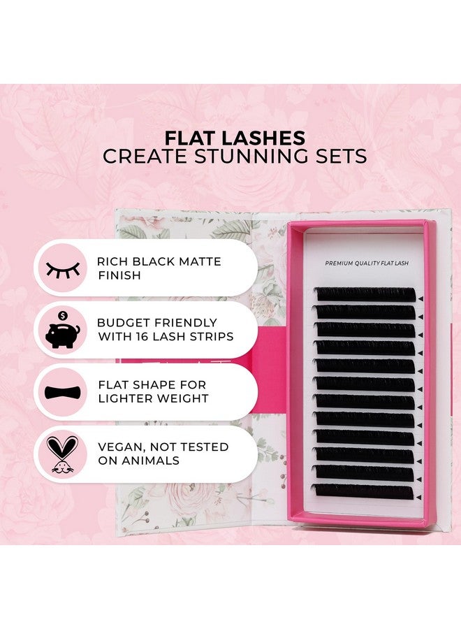 Eclipse Flat Eyelashes Extension Mixed 815Mm Flat Eyelash Extension Supplies Light Lashes | Individual Eyelashes Salon Use | Black Mink False Lashes