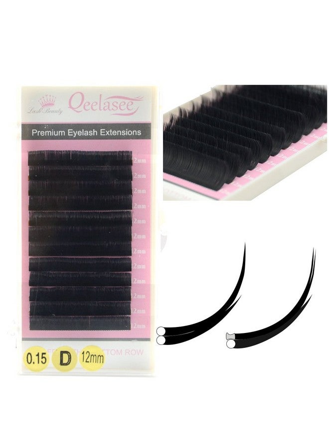 Matte Mink Ellipse Flat Eyelash Extensions 0.20Mm Thickness D Curl 11Mm Rich Black Soft For Professional Salon Use