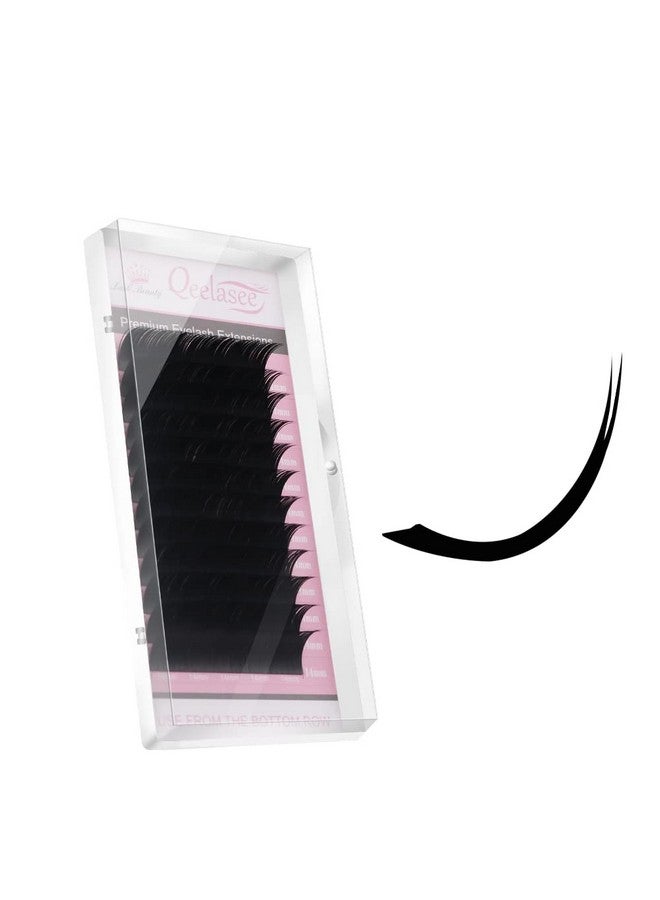 Matte Mink Ellipse Flat Eyelash Extensions 0.20Mm Thickness D Curl 11Mm Rich Black Soft For Professional Salon Use