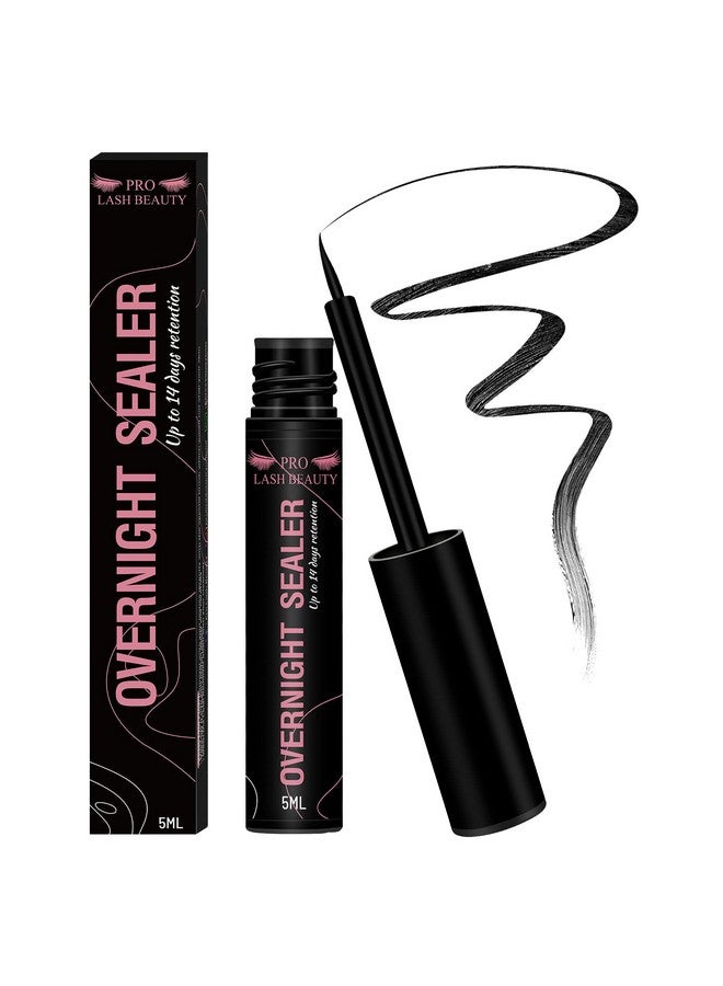 Lash Clusters Overnighter Lash Sealer For Cluster Lashes Diy Lash Extension Overnight Sealer Extend Lash Wear Up To 14 Days Lash Sealer Long Lasting Easy To Remove 5Ml Black