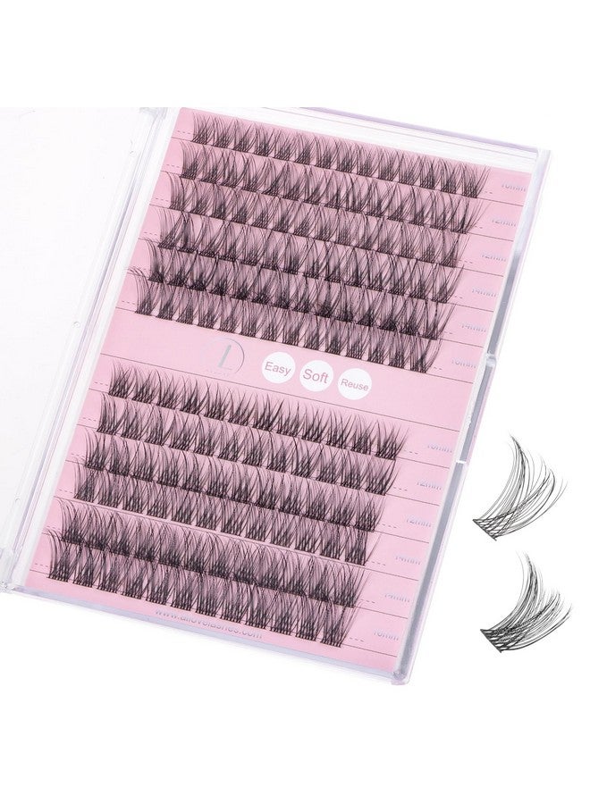 Lash Clusters Individual Lashes Multitype Mixed Diy Lash Extensions 0.07Mm D Curl 1016 Mixed Classic And Natural Cluster Lashes For Self Application At Home