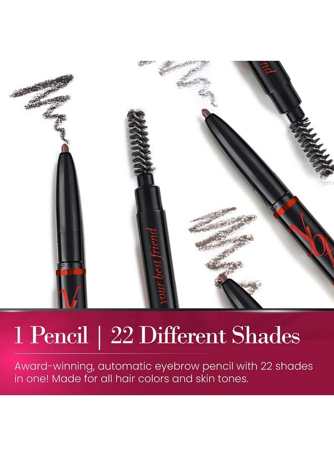 Beauty Eyebrow Pencil Universal Automatic Brow Pencil With Spoolie Brush Perfect Eyebrow Makeup Shaper And Filler For Women All Hair Colors & Skin Tones Taupe Eyebrow Liner 2 Pack
