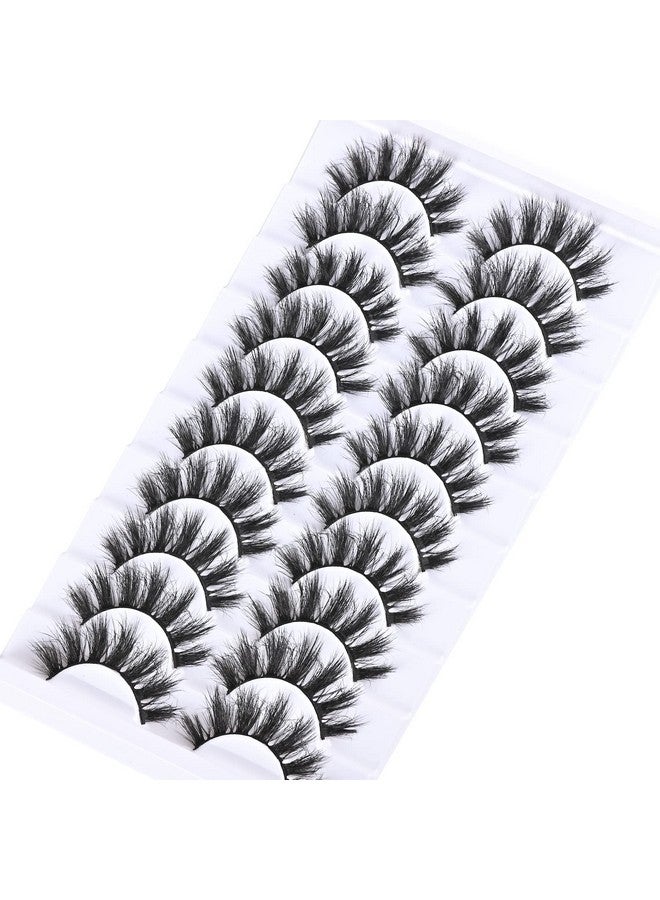 Natural Eyelashes Short False Lashes Wispy Mink Eye Lash Fluffy Eyelash Natural Look 10 Pairs Fake Lashes Pack Volume Lash Strips Pestañas That Looks Like Volume Extension (Z13|916Mm)