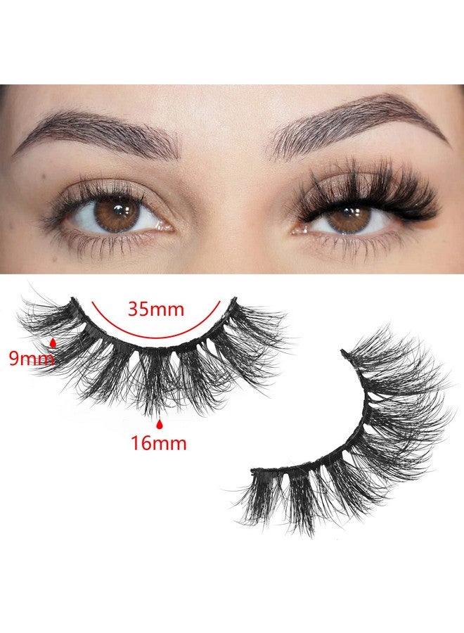 Natural Eyelashes Short False Lashes Wispy Mink Eye Lash Fluffy Eyelash Natural Look 10 Pairs Fake Lashes Pack Volume Lash Strips Pestañas That Looks Like Volume Extension (Z13|916Mm)