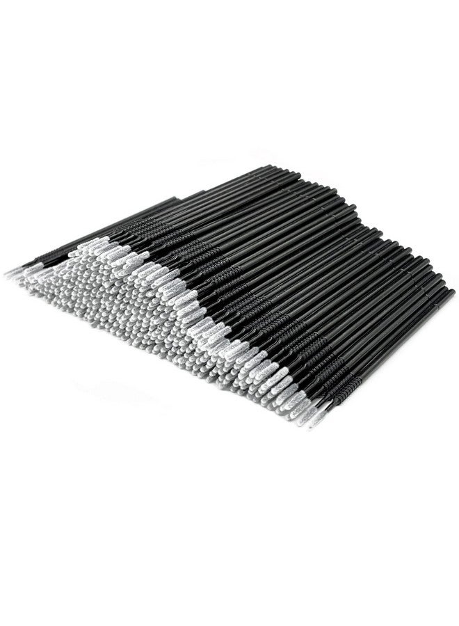 Disposable Micro Applicator Brush For Makeup, 400Pcs (Black)