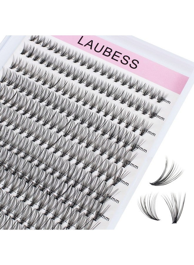 Cluster Lashes 240Pcs 20D Diy Eyelash Extension D Curl Long Individual Lashes Mixed Tray Faux Mink Lash Clusters Extensions 0.07 0.10 Black (20D0.07D916Mm)