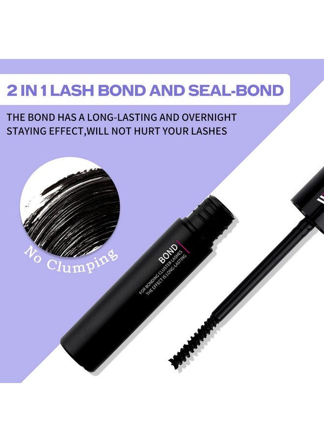 Cluster Lash Bond And Seal, Lash Cluster Glue For Individual Eyelash Extensions Strong Hold Individual Lash Glue Individual Eyelashes Glue Mascara For Personal Makeup Use At Home(5Ml)