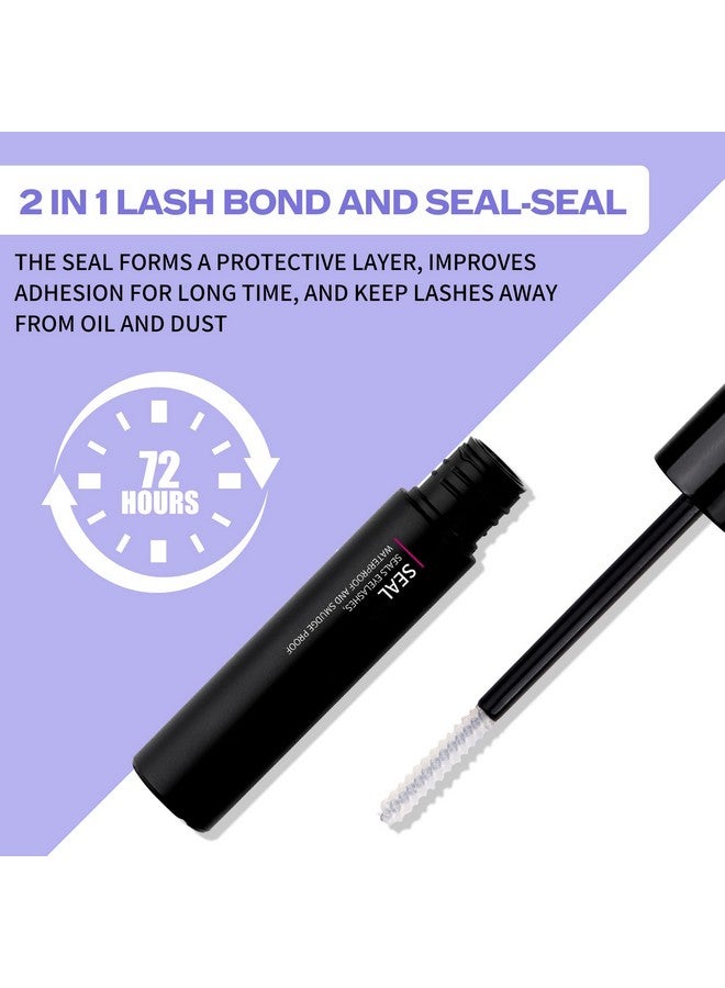 Cluster Lash Bond And Seal, Lash Cluster Glue For Individual Eyelash Extensions Strong Hold Individual Lash Glue Individual Eyelashes Glue Mascara For Personal Makeup Use At Home(5Ml)