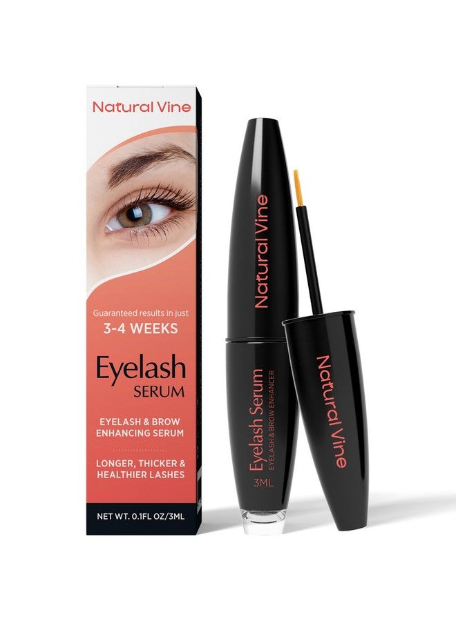 Eyelash And Brow Growth Serum, Irritation Free Formula, Guaranteed Results In 34 Weeks For Longer, Thicker, And Fuller Eyelashes