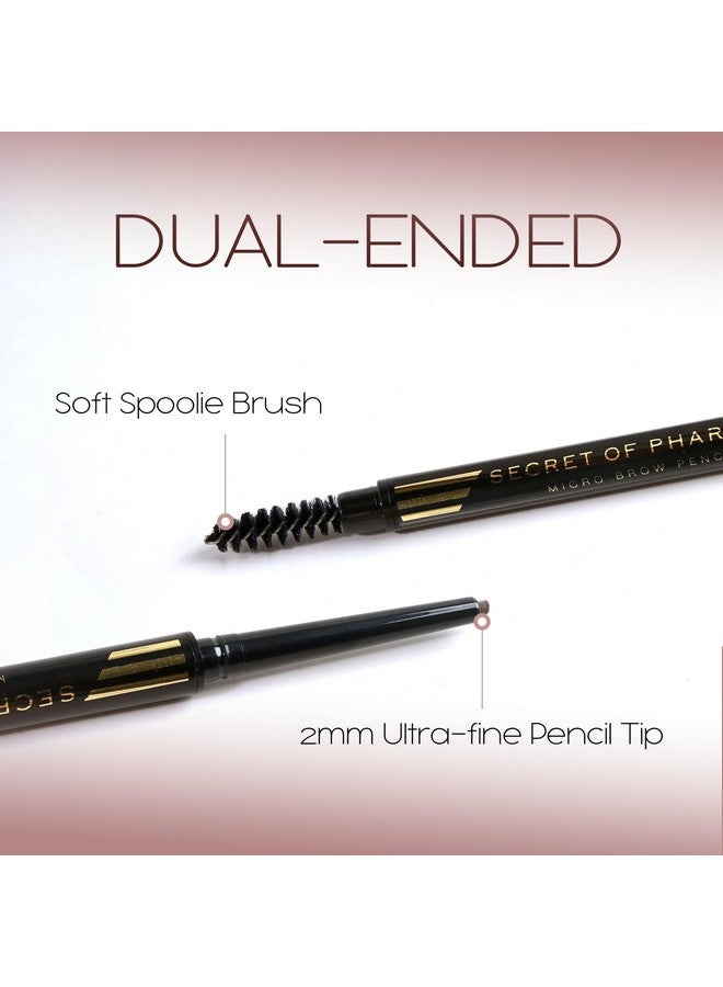 Micro Brow Pencil Natural Brown Draws Tiny Brow Hairs With Ultra Thin Eye Brow Pencil, Defines Final Look, Soft Brush For Smudging, Water Resistant Formula, Curelty Free