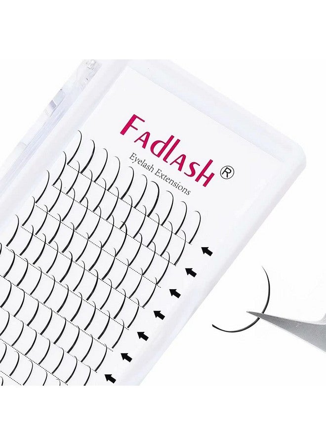 Lash Spikes Extensions Fadlash Premade Spikes Eyelash Extensions D Curl 14Mm Single Super Thick Eyelash Extensions Supplies Spikes Fans Matte Black Fairy Lashes (0.07D 14Mm)