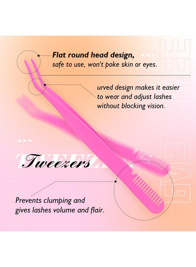 Lash Bond And Seal Kit With Lash Remover Tweezers Eyelash Glue For Eyelash Bond Cluster Lashes Glue Lash Bond And Seal Waterproof 72H Strong Hold Individual Lashes Glue By Gvefetiee