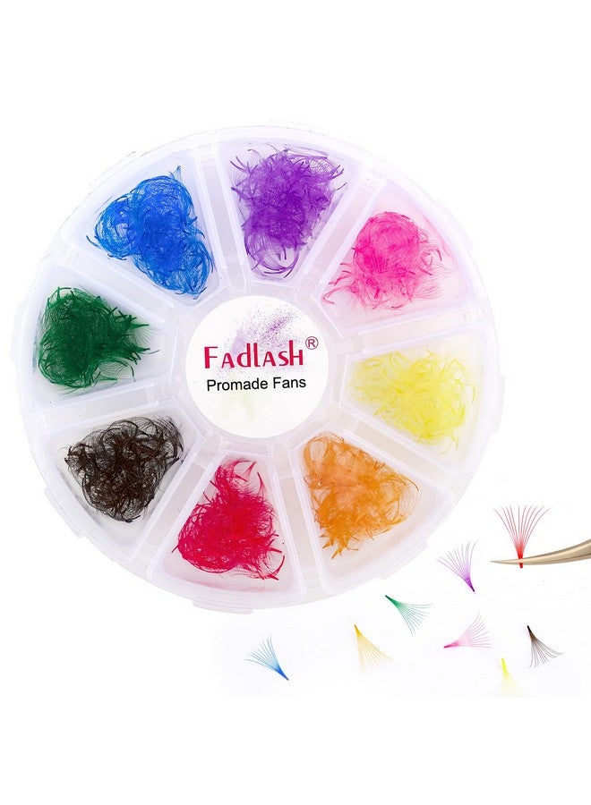 Colored Lash Extensions 1000 Fans/Tray 10D Premade Fans Eyelash Extensions D Curl Color Lashes Extension Premade Lash Fans Handmade Promade Loose Fans Pointed Thin Base (10D0.07D 13Mm)