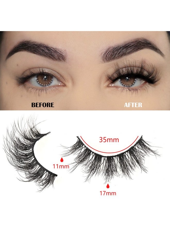 Mink Lashes Wispy Eyelashes Natural False Lashes Fluffy Strip Eyelash 8D Fake Lashes Natural Look For Doll Eyes Short Thin Faux Spikes Pestañas That Looks Like Volume Extension (Z11|1117Mm)