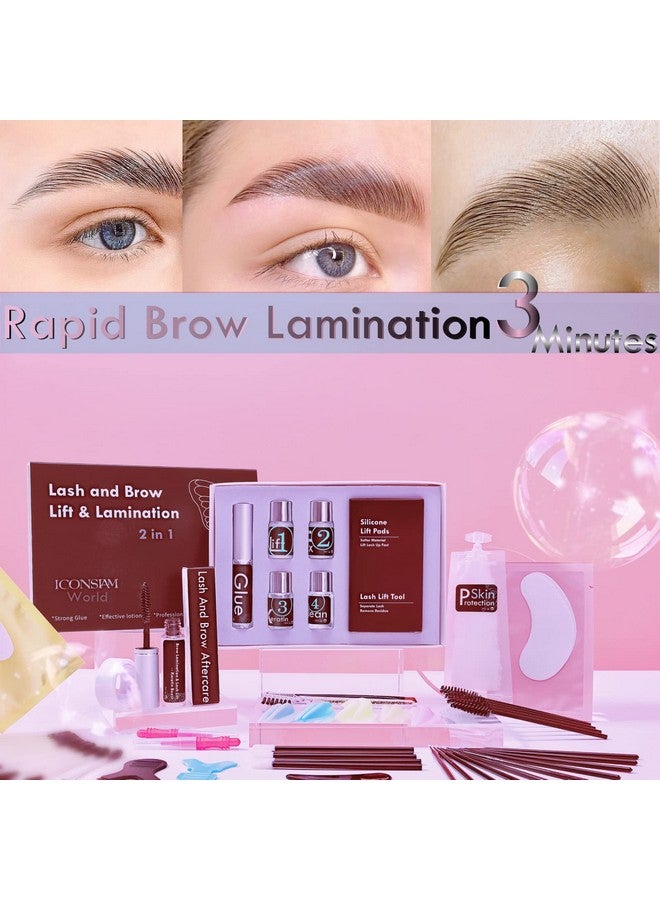 Lash Lift Brow Lamination 2 In 1 Rapid Eyelash And Eyebrow Lifting Kit Diy Perming Lashes At Home Or Salon Usage Be Eye Voluminous For 6 Weeks About 10 Applications (5Mlportable Lash & Brow Lift)