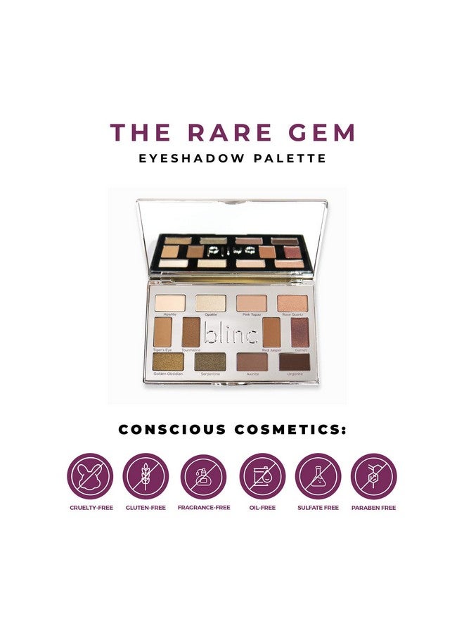 Rare Gem Eyeshadow Palette Longlasting Creamy Blendable And Pigmented Matte Shimmer And Metallic Eyeshadows Glutenfree And Crueltyfree 1.1G / 0.04 Oz X 12