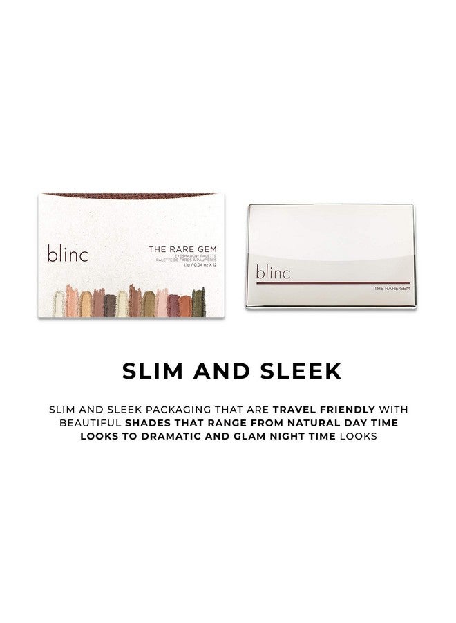Rare Gem Eyeshadow Palette Longlasting Creamy Blendable And Pigmented Matte Shimmer And Metallic Eyeshadows Glutenfree And Crueltyfree 1.1G / 0.04 Oz X 12