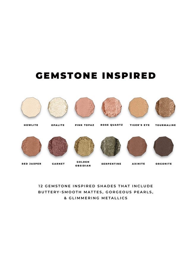 Rare Gem Eyeshadow Palette Longlasting Creamy Blendable And Pigmented Matte Shimmer And Metallic Eyeshadows Glutenfree And Crueltyfree 1.1G / 0.04 Oz X 12