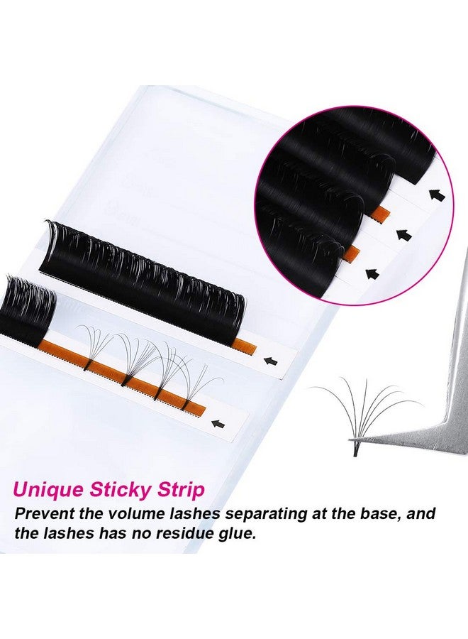 Lash Extension Supplies Thickness 0.07 D Curl 13Mm Easy Fan Volume Lashes Self Fanning Eyelash Extensions 4D 5D 6D~10D Rapid Blooming Eyelashes Extension (0.07D 13Mm)