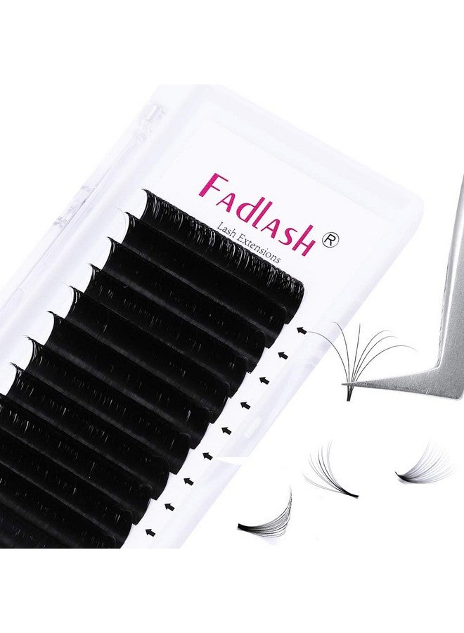 Lash Extension Supplies Thickness 0.07 D Curl 13Mm Easy Fan Volume Lashes Self Fanning Eyelash Extensions 4D 5D 6D~10D Rapid Blooming Eyelashes Extension (0.07D 13Mm)