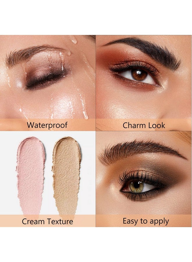 Shimmer Cream Eyeshadow Stick Eye Brightener Stick Glitter Eyeshadow Crayon Pencil With Soft Smudger Long Lasting Waterproof Highlighter Eye Shadow Makeup (11 Light Green Shimmer)