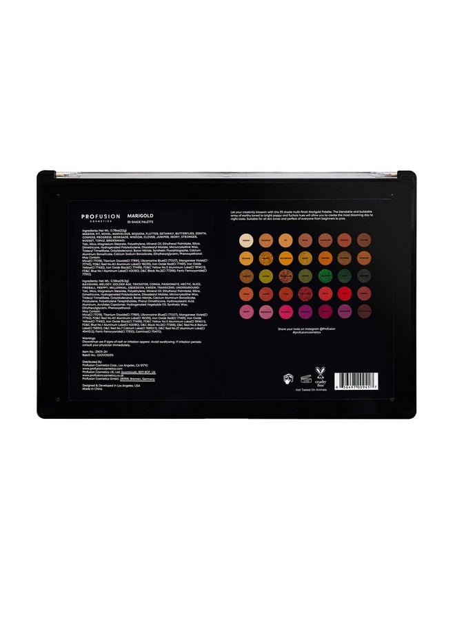 Marigold 35 Shade Eyeshadow Palette Multicolour