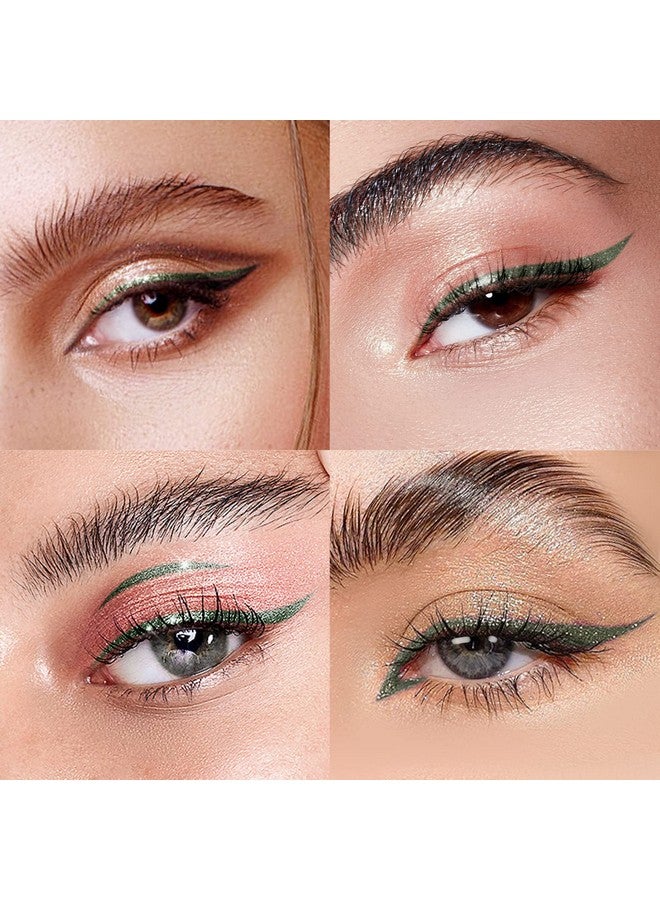 Eyeliner Penwaterproof Liquid Eyeliner With Precision Tipmetallic Shimmer Color Eyeliners Smudgeresistant Long Wearing (Green)