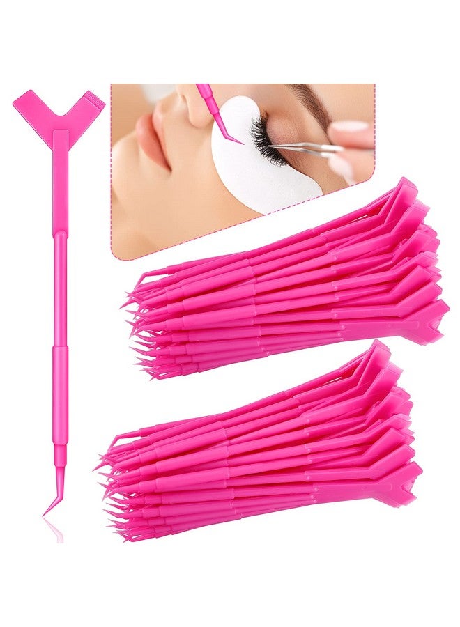 100 Pieces Y Shape Eyelash Lift Tool Eyelash Brush Lash Lift Perm Lash Lift Tool Y Shape Eyelash Brush For Eyelash Extension Supplies Makeup Tool