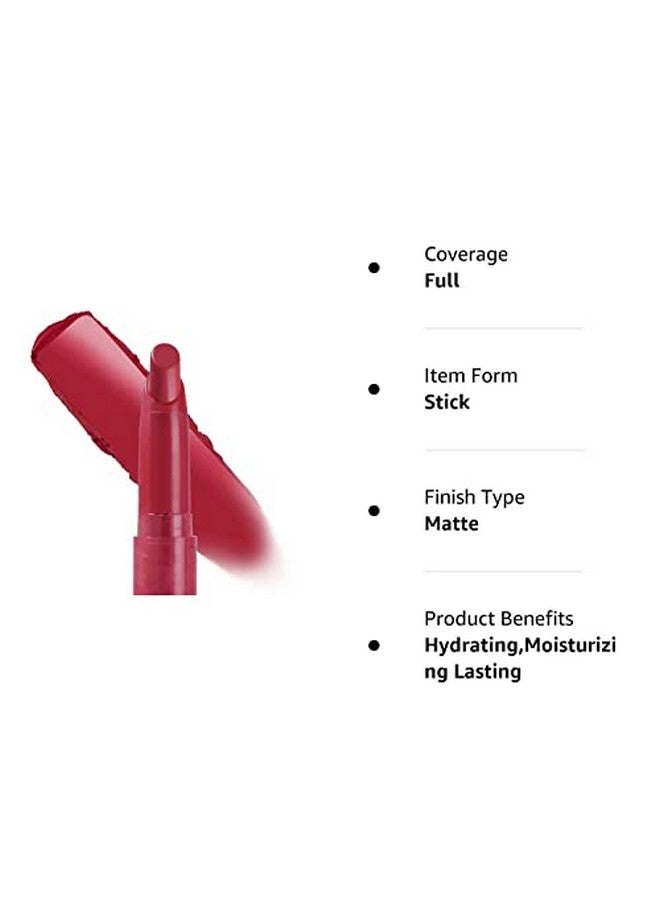 Skywalking Lippie Stix Matte Lipstick Full Size Superpigmented Moisturizing Lasting Longwear Hydrating (Dark Cool Red)